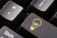 Lightbulb Symbol On A Keyboard