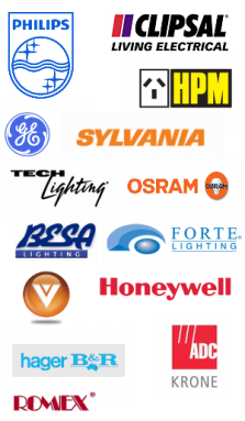 Philips, Clipsal, HPM, GE, Sylvanis, Osram, Tech, & Other Electrical Brand Names
